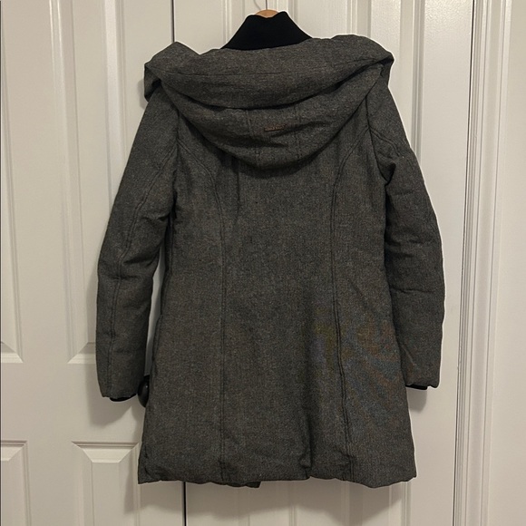 Soia & Kyo Wool & Down Charcoal Puffer Coat, size M - Picture 11 of 16